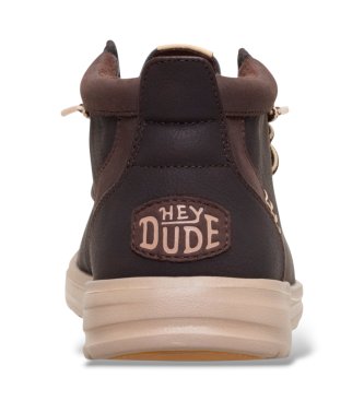 HeyDude Wally Mid Gripr Classic bruine schoenen
