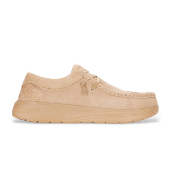 HeyDude Wally X beige suede trainers