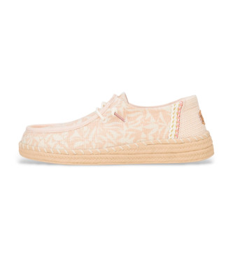 HeyDude Trenerzy Wendy Espadrille Retro Palm beżowy