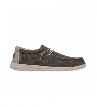 HeyDude Chaussures Wally Eco Stretch marron