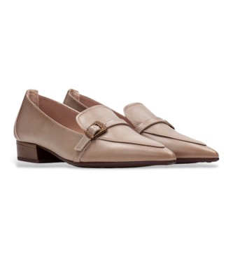 Hispanitas Ginebra taupe leather ballet flats