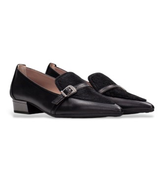 Hispanitas Black Ginebra leather ballet flats