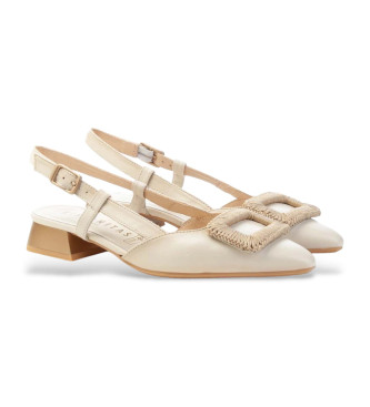 Hispanitas Ballerines en cuir beige � bout pointu