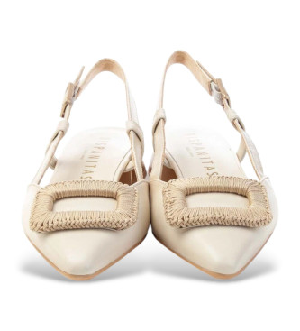 Hispanitas Ballerines en cuir beige � bout pointu
