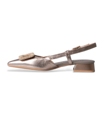 Hispanitas Ballerines en cuir fin bronze