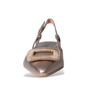 Hispanitas Ballerines en cuir fin bronze