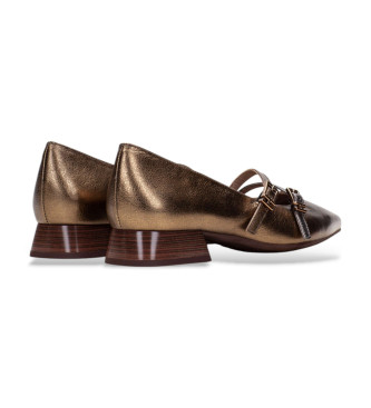 Hispanitas Ballerinas aus feinem Leder in Bronze