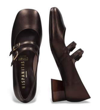 Hispanitas Ballerines en cuir Mary Jane bronze