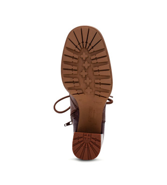 Hispanitas Michelle brown leather ankle boots -Hjde hl 7cm