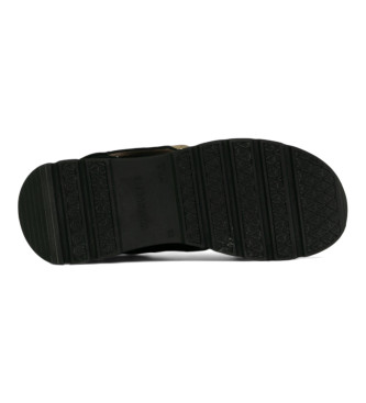 Hispanitas Bolero schwarz Leder Sandalen -Hhe 6cm Keil