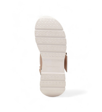 Hispanitas Bolero brown leather sandals -Height 6cm wedge