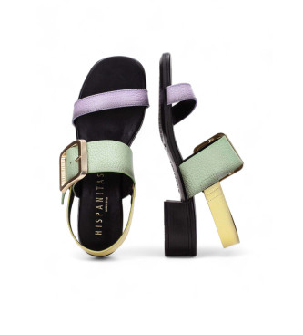 Hispanitas Multicoloured Bolero leather sandals