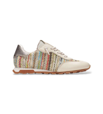 Hispanitas Zapatillas de Piel Retro beige