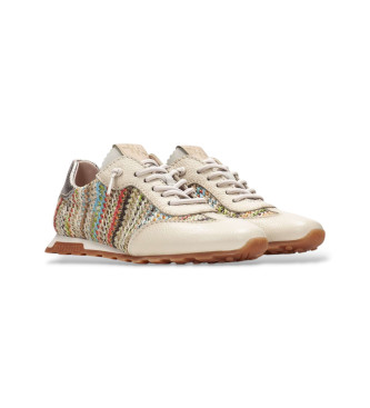 Hispanitas Zapatillas de Piel Retro beige