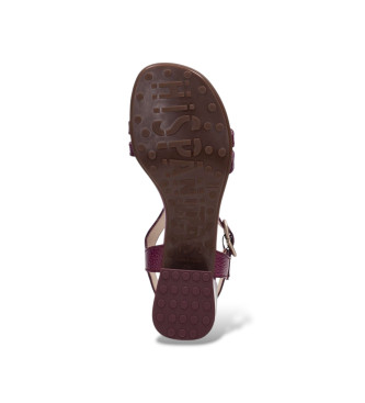 Hispanitas Sandales en cuir Cherry burgundy