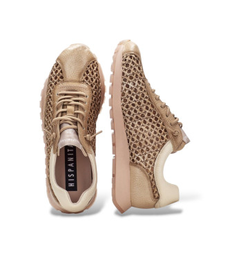 Hispanitas Zapatillas de Piel Bolero marr�n