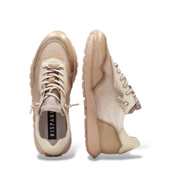 Hispanitas Zapatillas de Piel Bolero beige