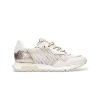 Hispanitas Zapatillas de Piel Boleromet blanco roto