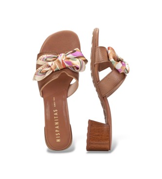 Hispanitas L�der Bolero Bow Sandaler brun