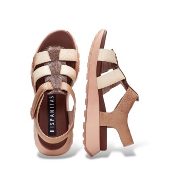 Hispanitas Sandales en cuir Boleromet � brides brunes