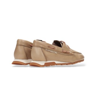 Hispanitas Classic Brown Leather Moccasins