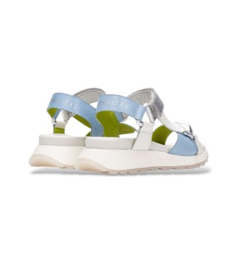 Hispanitas Sand�lias de couro Bolero azul, branco