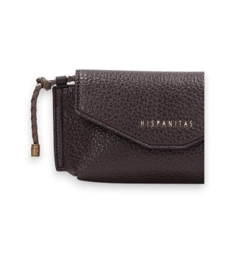 Hispanitas Bolsa Tiracolo Gravada marrom