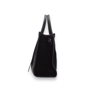 Hispanitas Czarna zamszowa torba typu tote