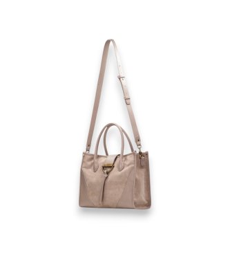 Hispanitas Torba tote z zamszu w kolorze taupe