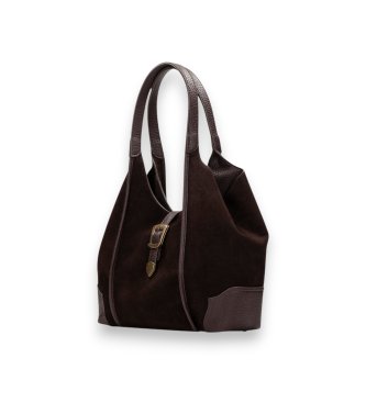 Hispanitas Brązowa torba typu Tote Lux