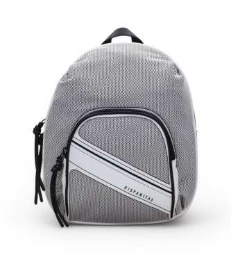 Hispanitas Grey mesh fabric backpack