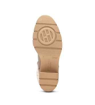 Hispanitas Botas de Piel ingrid marrn-Altura tacn 6cm-