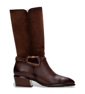 Hispanitas Bottes en cuir Verona marron