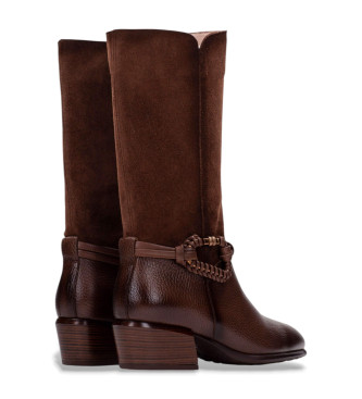 Hispanitas Bottes en cuir Verona marron