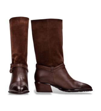 Hispanitas Bottes en cuir Verona marron