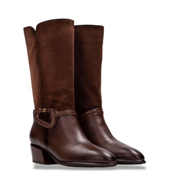 Hispanitas Botas de Couro Verona marrom