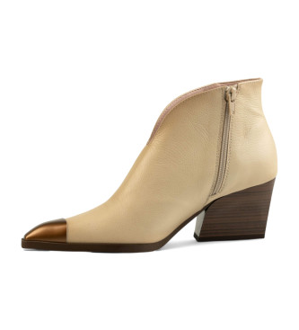 Hispanitas Stivaletti in pelle da cowboy beige