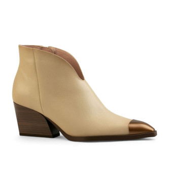 Hispanitas Stivaletti in pelle da cowboy beige