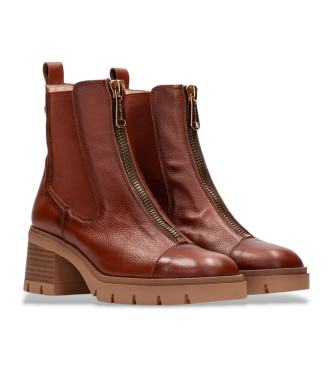 Hispanitas Bottines Chelsea en cuir marron