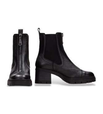 Hispanitas Black leather Chelsea ankle boots