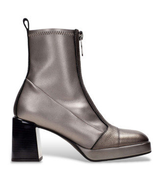 Hispanitas Bottines en cuir  talon argent