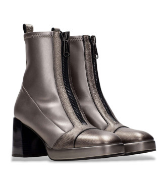 Hispanitas Bottines en cuir  talon argent