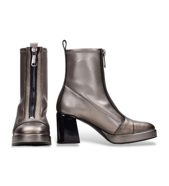 Hispanitas Silver block leather ankle boots