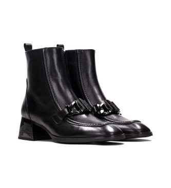 Hispanitas Charliez black leather ankle boots -Heel height 4.5cm