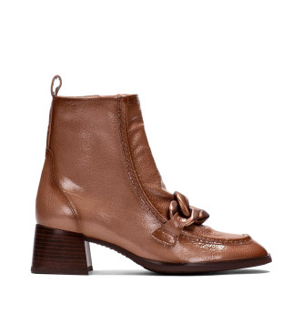 Hispanitas Charlize brown leather ankle boots - Height heel 4,5cm