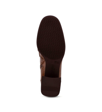 Hispanitas Charlize ankelstvlar i brunt lder - Klackhjd 4,5 cm