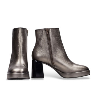 Hispanitas Silver patent leather ankle boots