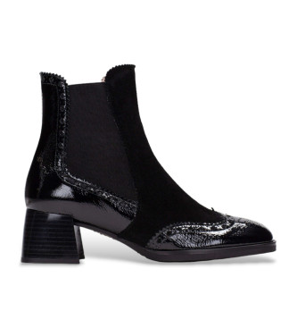 Hispanitas Bottines en cuir chelsea noir