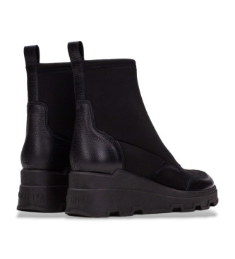 Hispanitas Bottines en cuir noir avec fermeture clair