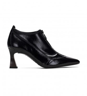 Hispanitas Dalia Czarne skórzane buty za kostkę - Wysokość obcasa 6,5cm